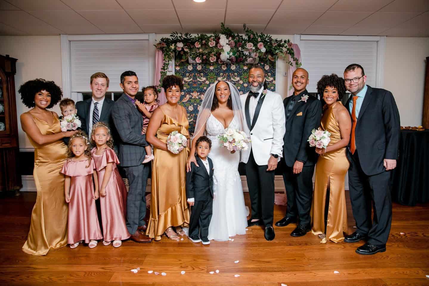 Vibrant group photo at Zolana Weddings celebrating love and unity.